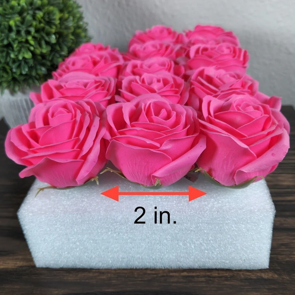 14- Soap Pedal Roses Artificial Flower Heads Crafts DIY Valentines/Wedding Decor